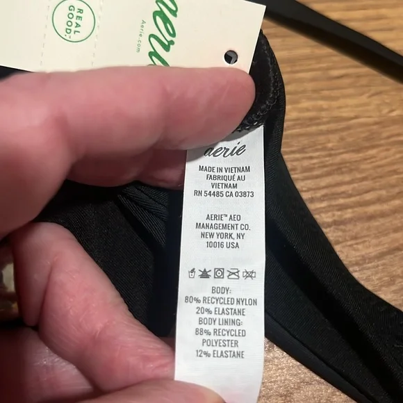 NWT Aerie Black High Neck Bikini Top Reg. $29 - Picture 7 of 7